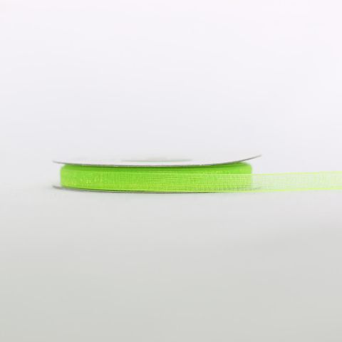 ORGANZA WOVEN EDGE (PETITE SHEER) 07mm x 50Mtr LIME