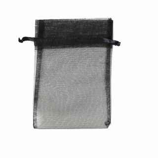 POUCH ORGANZA LARGE 22(H) x 17(W)cm BLACK (PACK OF 10)