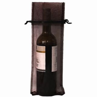 POUCH WINE ORGANZA 35(H) x 15(W)cm BLACK (PACK OF 10)