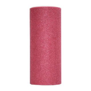 TULLE GLITTER  150mm x 25Mtr ROSE PINK