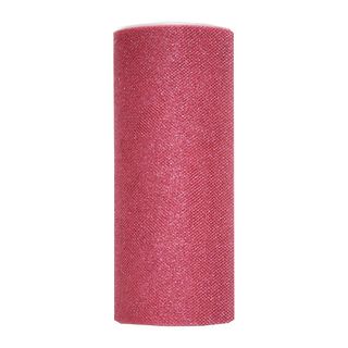 TULLE GLITTER 150mm x 25Mtr ROSE PINK