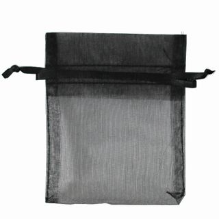 POUCH ORGANZA SMALL14(H) x 10(W)cm BLACK (PACK OF 10)
