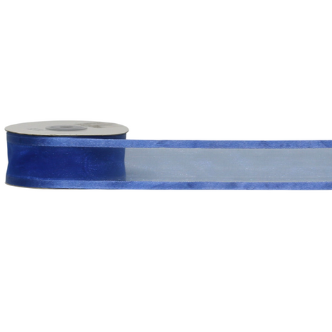 ORGANZA SATIN EDGE ( CAPRICE ) 38mm x 23Mtr ROYAL BLUE