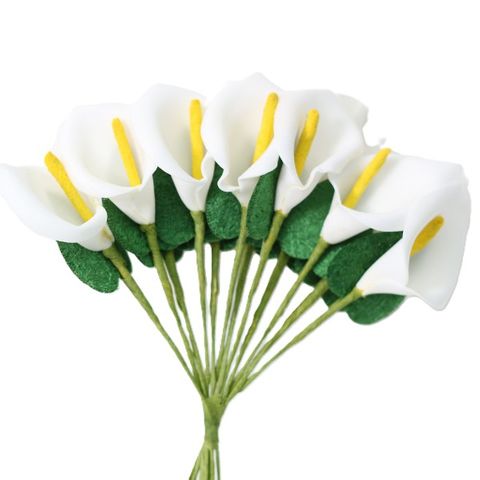 LILY WHITE PACK OF 12 BUNCHES