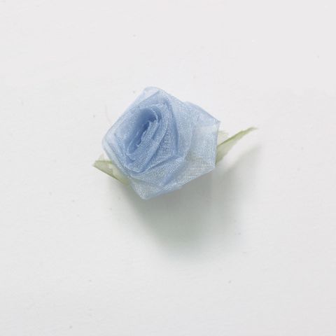 ROSE ORGANZA CLIP 50mm WEDGEWOOD-12 PER PACK Buy1Get1