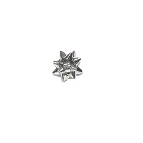 STARBOWS LARGE SILVER METALLIC - 100 PER BOX