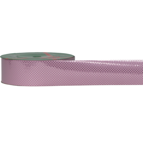 METALLIC DOT 38mm x 50Mtr PINK/SILVER DOTS