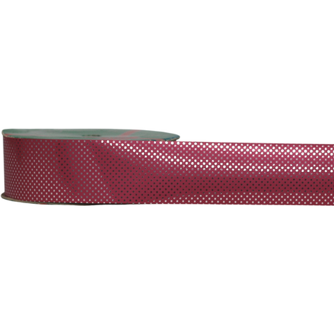 METALLIC DOT 38mm x 50Mtr HOT PINK/SILVER DOT