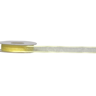 ORGANZA SATIN EDGE ( CAPRICE ) 15mm x 23Mtr MELLOW YELLOW