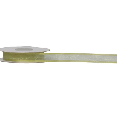 ORGANZA SATIN EDGE ( CAPRICE ) 15mm x 23Mtr MISTY GREEN