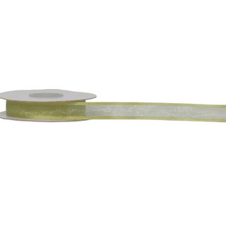 ORGANZA SATIN EDGE ( CAPRICE ) 15mm x 23Mtr MISTY GREEN