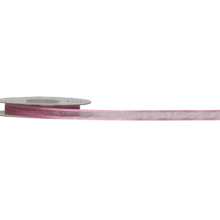 ORGANZA SATIN EDGE ( CAPRICE ) 10mm x 23Mtr LOLLY PINK