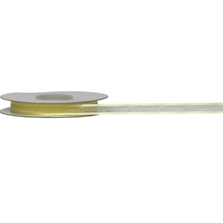 ORGANZA SATIN EDGE ( CAPRICE ) 10mm x 23Mtr MELLOW YELLOW