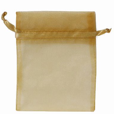 POUCH ORGANZA SMALL14(H) x 10(W)cm GOLD (PACK OF 10)
