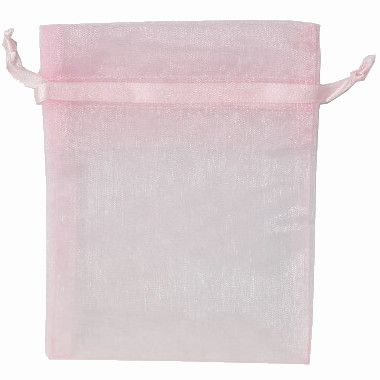 POUCH ORGANZA SMALL14(H) x 10(W)cm LIGHT PINK (PACK OF 10)
