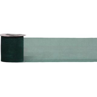 ORGANZA WOVEN EDGE 70mm x 23Mtr HUNTER GREEN