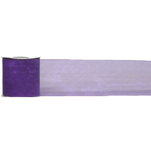 ORGANZA WOVEN EDGE 70mm x 23Mtr PURPLE