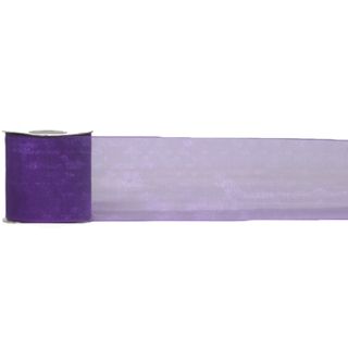 ORGANZA WOVEN EDGE 70mm x 23Mtr PURPLE