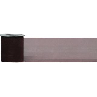 ORGANZA WOVEN EDGE 70mm x 23Mtr BROWN
