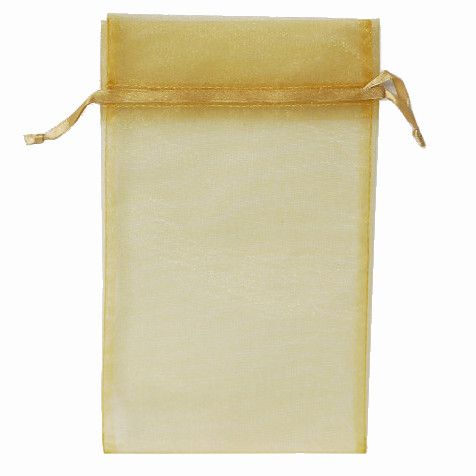 POUCH ORGANZA LARGE 25(H) x 15(W)cm GOLD (PACK OF 10)