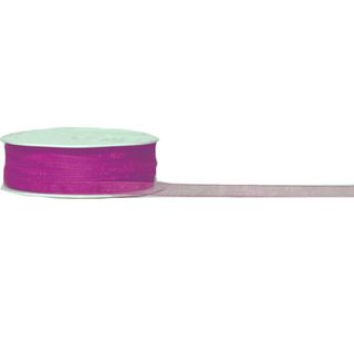 ORGANZA WOVEN EDGE ( PETITE SHEER ) 07mm x 50Mtr HOT PINK