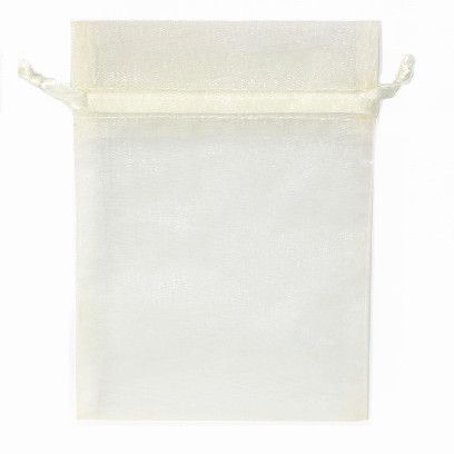 POUCH ORGANZA LARGE 25(H) x 15(W)cm CREAM (PACK OF 10)