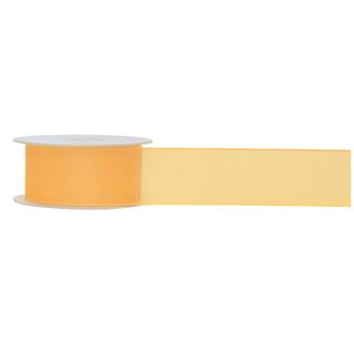ORGANZA WOVEN EDGE 38mm x 50Mtr SOFT GOLD