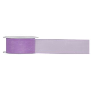 ORGANZA WOVEN EDGE 38mm x 50Mtr LILAC