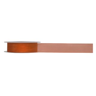 ORGANZA WOVEN EDGE 25mm x 50Mtr BURNT ORANGE