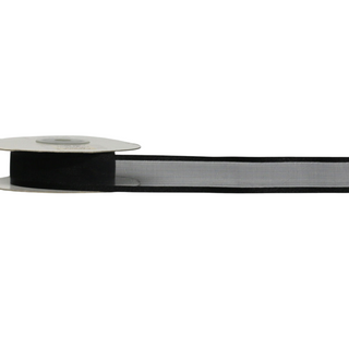 ORGANZA SATIN EDGE ( CAPRICE ) 25mm x 23Mtr BLACK