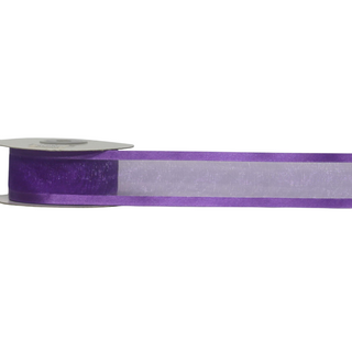 ORGANZA SATIN EDGE ( CAPRICE ) 38mm x 23Mtr PURPLE