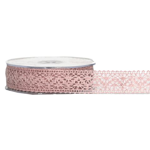 VICTORIA LACE 22mm x 10Mtr DUSKY PINK