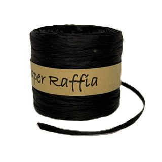 PAPER RAFFIA 40mm x 92Mtr BLACK