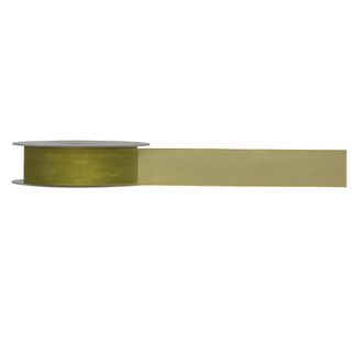 ORGANZA WOVEN EDGE 25mm x 50Mtr AVOCADO