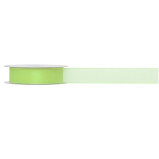 ORGANZA WOVEN EDGE 25mm x 50Mtr PALE LIME