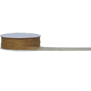 ORGANZA WOVEN EDGE (PETITE SHEER) 07mm x 50Mtr GOLD