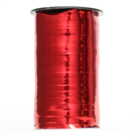 CURLING RIBBON GLOSS MET. 5mm x 250Mtr RED