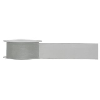 ORGANZA WOVEN EDGE 38mm x 50Mtr SILVER