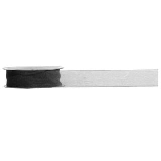 ORGANZA WOVEN EDGE 25mm x 50Mtr BLACK