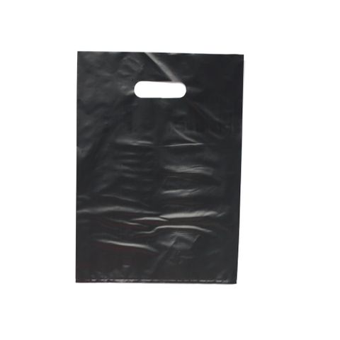 DIECUT BAG SML 36(H) x 25.5(W) cm BLACK (100 PER PACK)