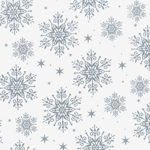 TISSUE PRINTED QUIRE (20 SHEETS) SNOWFLAKE SILVER SIZE 76cm