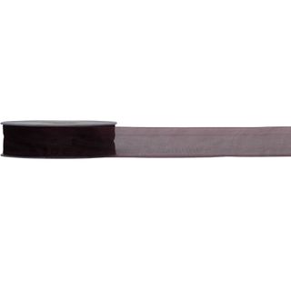 ORGANZA WOVEN EDGE 25mm x 50Mtr AUBERGINE