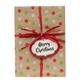 GIFT TAG RED/WHITE OVAL MERRY CHRISTMAS - 10 PER PACK
