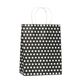 KRAFT BAG BLACK / WHITE DOT MEDIUM 27H x 21W x 11G cm PACK O