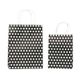 KRAFT BAG BLACK / WHITE DOT MEDIUM 27H x 21W x 11G cm PACK O