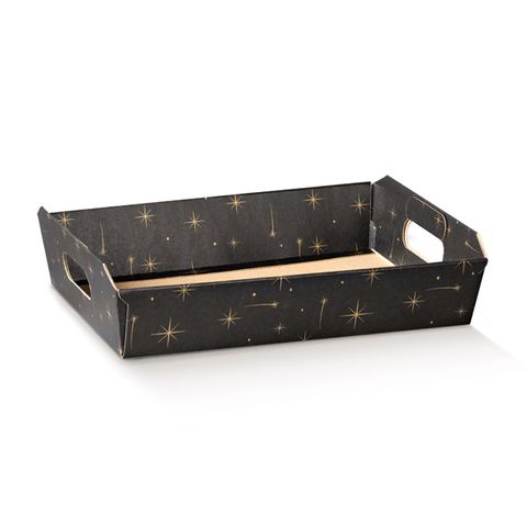 TRAY GALAXY BLACK SMALL 31(L) x 22(W) x 9(H)cm- WITH CUTOUT