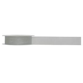 ORGANZA WOVEN EDGE 25mm x 50Mtr SILVER