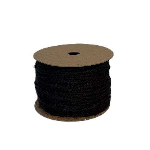 HEMP ROPE ON SPOOL 2mm x 50 Mtr BLACK