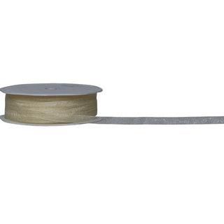 ORGANZA WOVEN EDGE ( PETITE SHEER ) 07mm x 50Mtr CREAM