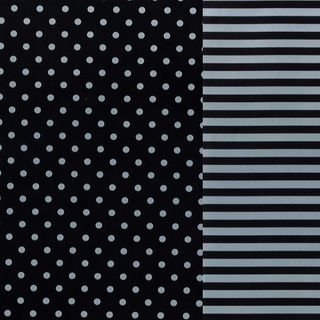 STRIPE / DOT BLACK & SILVER 500mm x 50Mtr (DOUBLE SIDED)